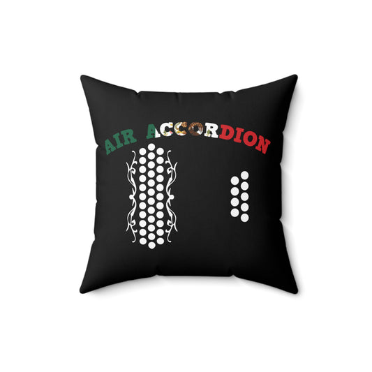 Retro Air Accordion Mexican Flag Graphic Gag Tee Shirt Gift | Humorous Instrumentalists Quote Men Women T Shirt Spun Polyester Square Pillow