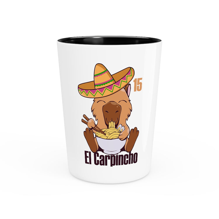 Shot Glass Party Ceramic Tequila    Funny Hispanic Carpincho Playing Sarcastic Women Men Humorous Mexican Carpincho