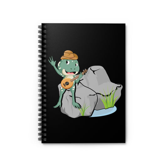 Spiral Notebook Hilarious Frog Wearing Cowboys Boots lover banjo Humorous Countryside Cowboy Amphibian Ecosystem