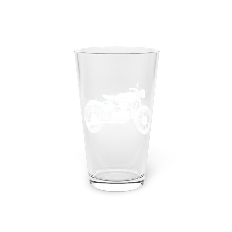 Beer Glass Pint 16oz  Vintage Bicycle Bike Truck