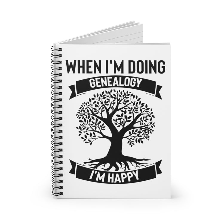 Spiral Notebook   Humorous I'm Genealogy Origins Families Tree Enthusiast Novelty Bloodlines