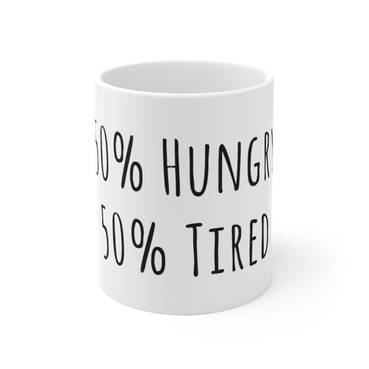 White Ceramic Mug  Hilarious Starving Awkward Introverts Funny Saying Tired Humorous Exhausted Introverted Statements Gags