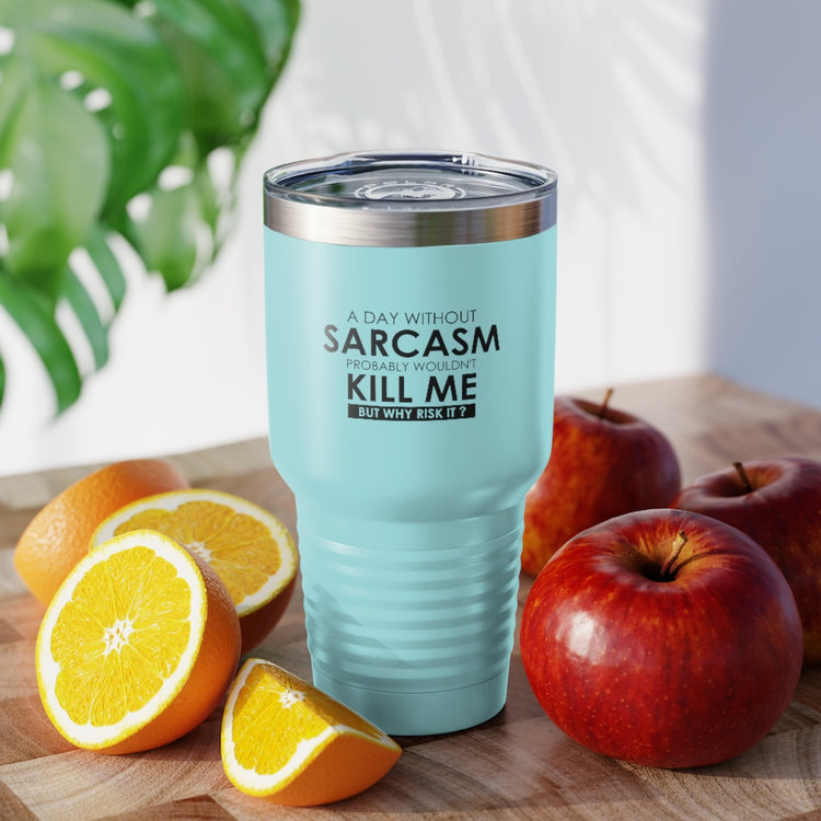 30oz Tumbler Stainless Steel Colors Hilarious Sarcastically Living Introvert Statements Line Gag Humorous