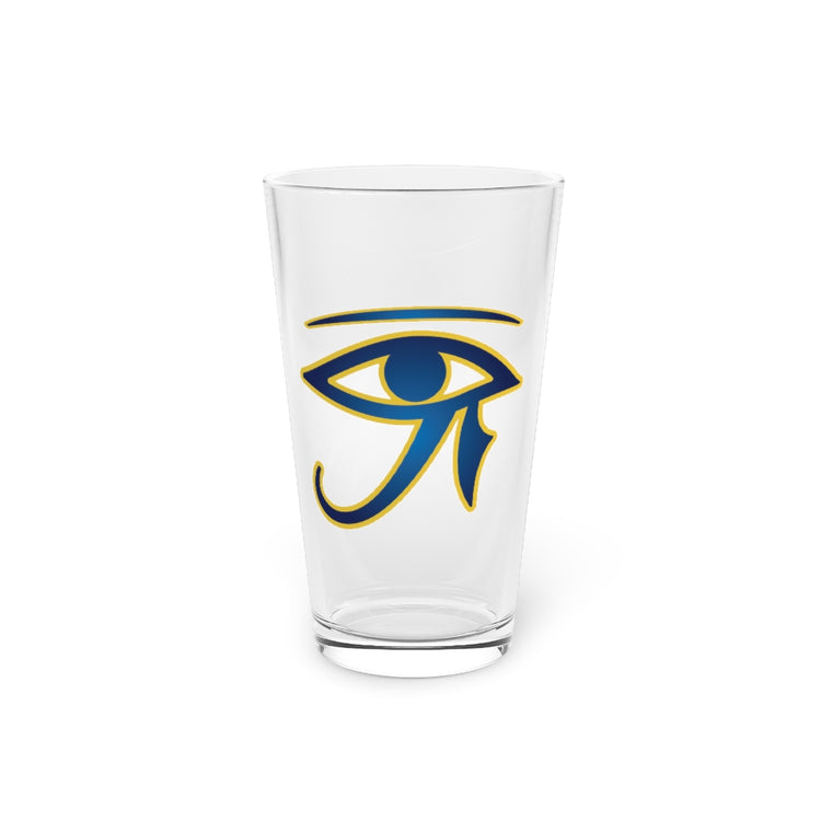 Beer Glass Pint 16oz  Vintage Eye Of Ra Pharaoh Egyptian