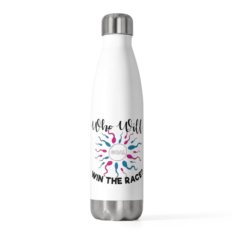 20oz Insulated Bottle  Who Will Win The Race Funny Gender Announcement