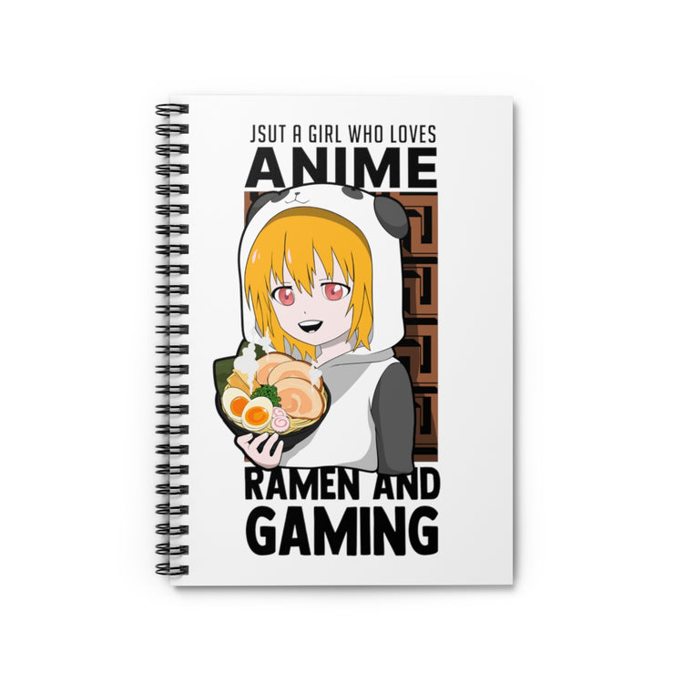 Spiral Notebook  Funny Retro Anime Sarcastic Statements Pun Women Men Manga Hilarious Gamers Sarcasm Animation Gags Sayings