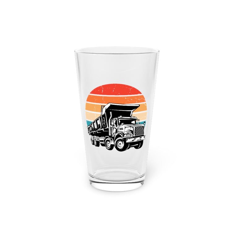 Beer Glass Pint 16oz Humorous Truck Controller Lover Construction Patriotic Enthusiast Novelty
