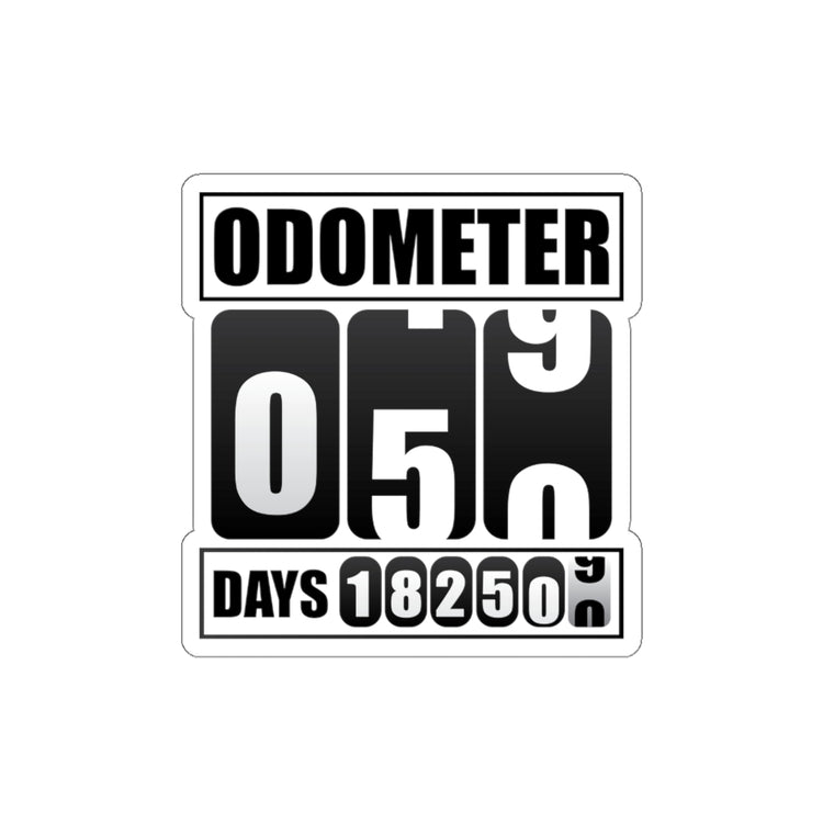 Sticker Decal Humorous Oldometer 50 Years Old Celebrants Hilarious Stickers For Laptop Car