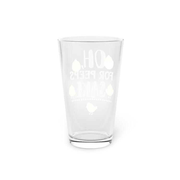 Beer Glass Pint 16oz bOh For Peeps Sake Christians Holiday