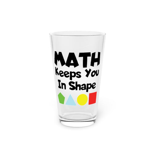 Beer Glass Pint 16oz  Humorous Math Mathematics Computing Calculations Enthusiast Novelty Solving