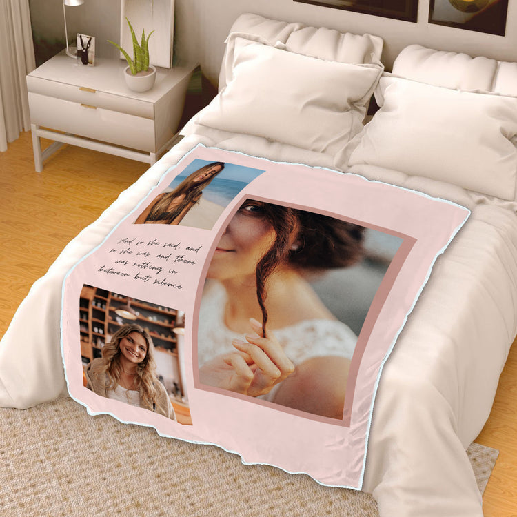 Personalized Photo Quote Blanket