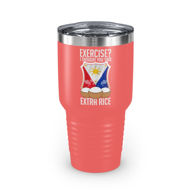 30oz Tumbler Stainless Steel Colors Hilarious Extra Foods Enthusiasts Pinoy Sarcastic Expression Humorous