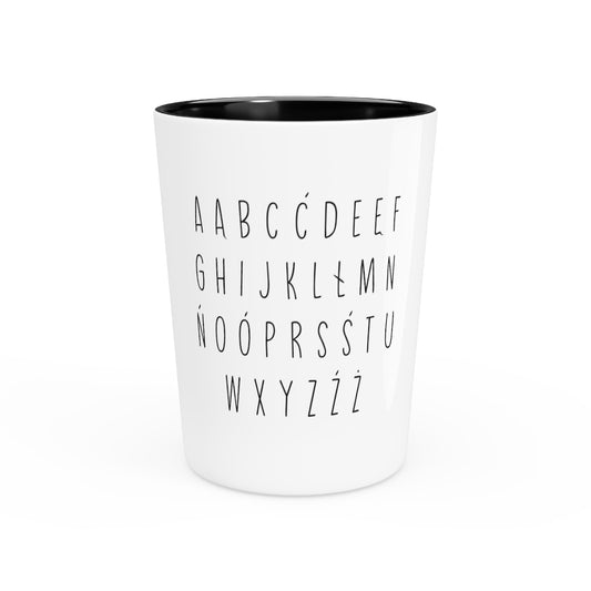 Shot Glass Party Ceramic Tequila  Humorous Polish Learning Students Linguistic Women Men Funny Hilarious Linguists Sarcastic Statements Gag Line