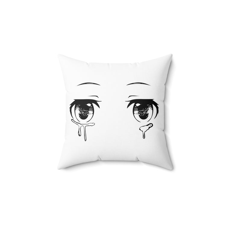 Anime Eyes Kawaii Cute Eyes Spun Polyester Square Pillow