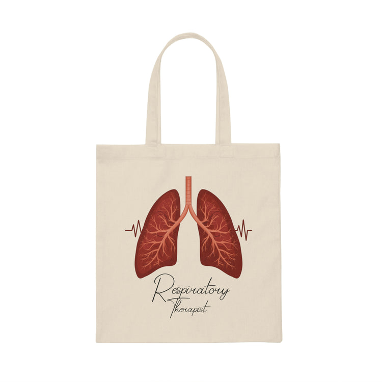 Hilarious Respiratory Therapist Cardiopulmonary Breathing Humorous Cardiologist Physician Pulmonologist Fan Canvas Tote Bag