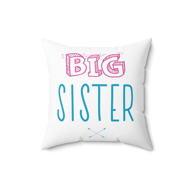 Big Sister Announcement Little Spun Polyester Square Pillow