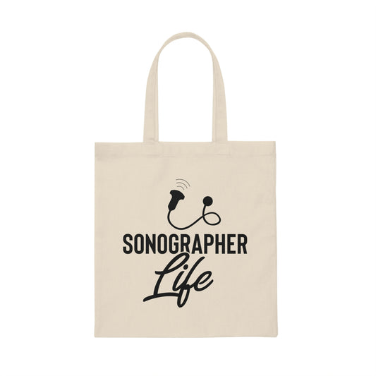 Hilarious Sonographer Imaging Practitioner Ultrasonography Humorous Echography Medical Tech Physician Lover Canvas Tote Bag