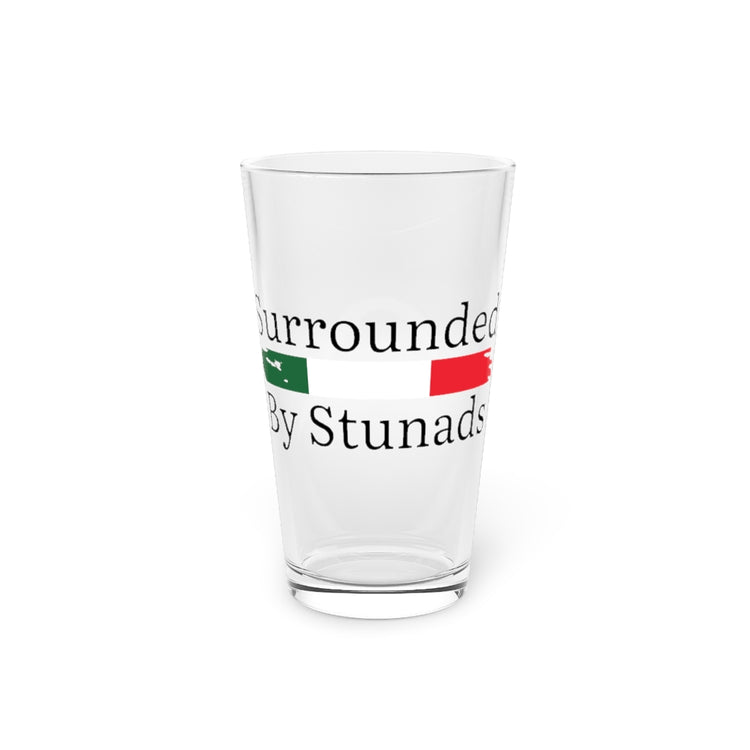 Beer Glass Pint 16oz  Humorous Nationalistic Patriotic Nationalism Italia Lover Hilarious Patriotism