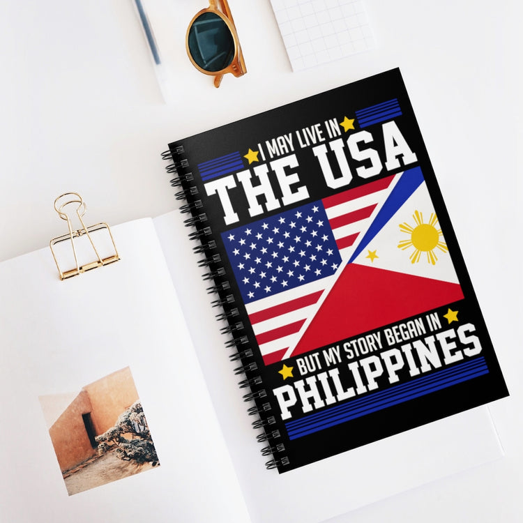 Spiral Notebook  Funny American Filipinos Sarcastic Filipino Women Men Saying Hilarious Asians