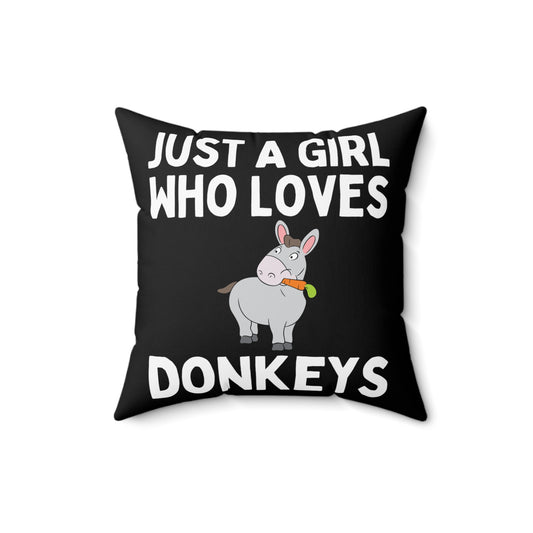 Hilarious Horseback Riding Horses Foal Donkey Enthusiast Humorous Racehorse Town Country Eohippus Lover Spun Polyester Square Pillow