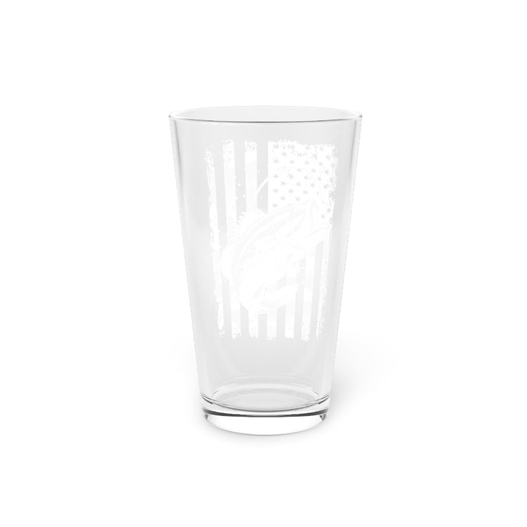 Beer Glass Pint 16oz  Novelty Nationalistic Fishermans Angling Trawling Lover Hilarious Patriotic