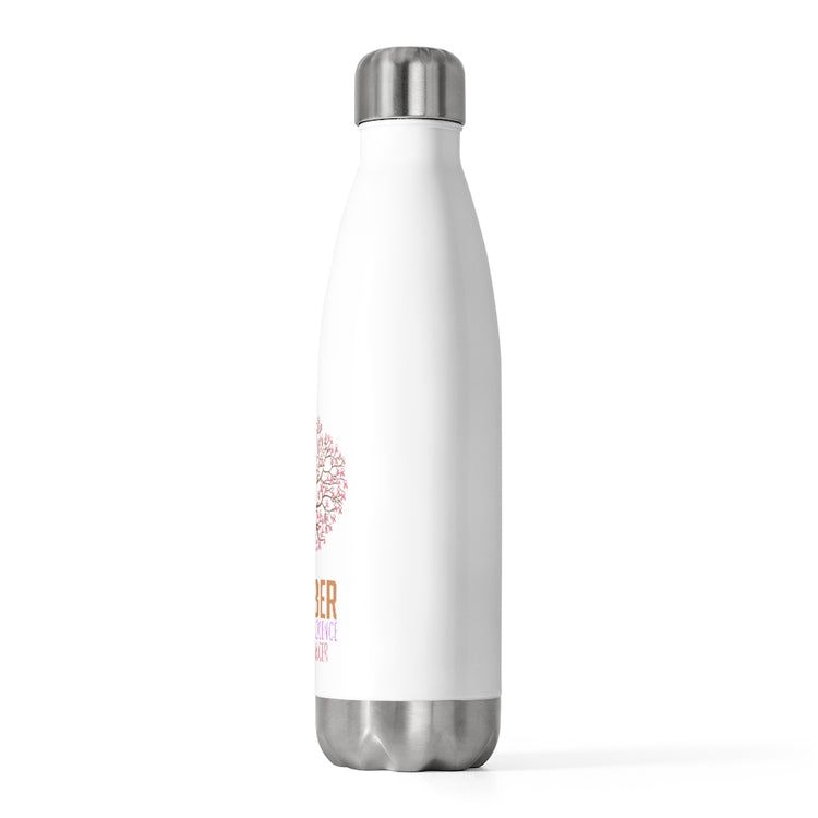 20oz Insulated Bottle Hilarious Domestic Violence And Breast Cancer Awareness Fan Humorous Carcinoma