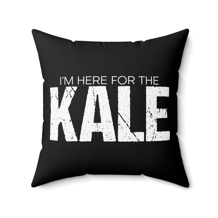 Humorous I'm Waiting For Kale Vegetables Gag Tee Shirt Gift | Hilarious Vegetarianism Veganism Men Women T Shirt Spun Polyester Square Pillow