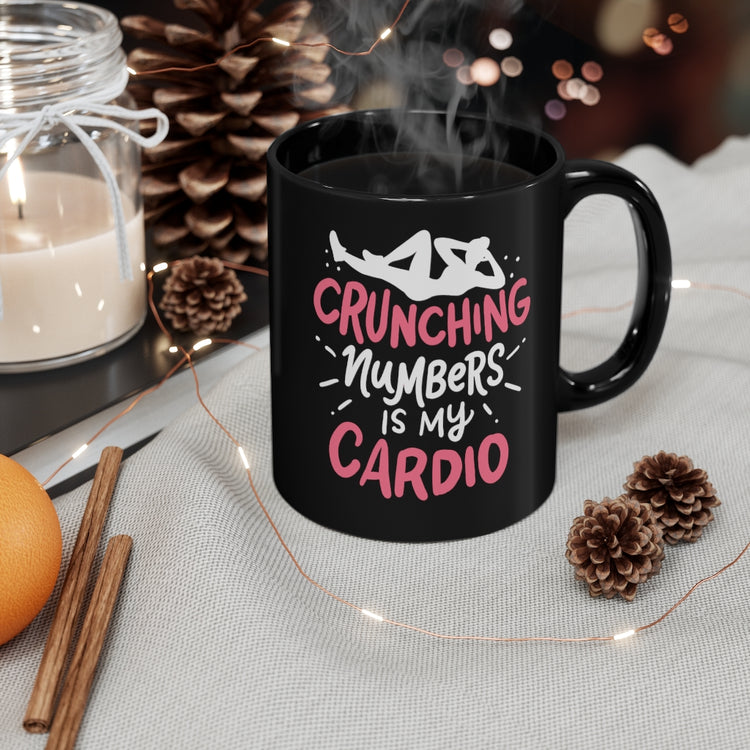 11oz Black Coffee Mug Ceramic Math Teacher Accountant Accounting Gift  Crunching Numbers Is My Cardio Mathematician Men Women