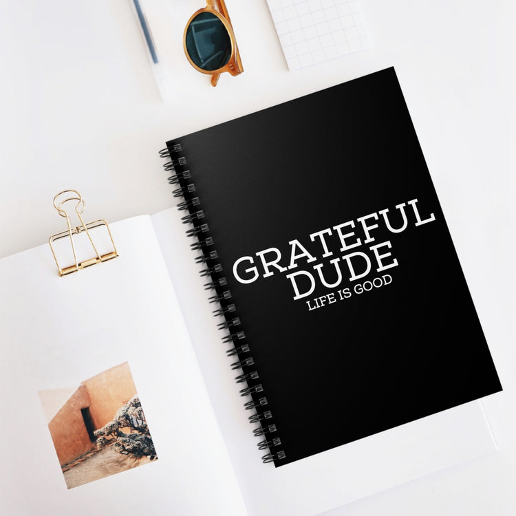 Spiral Notebook Novelty Gratefulness Manly Positive Thinker Hilarious Positiveness Appreciative Man