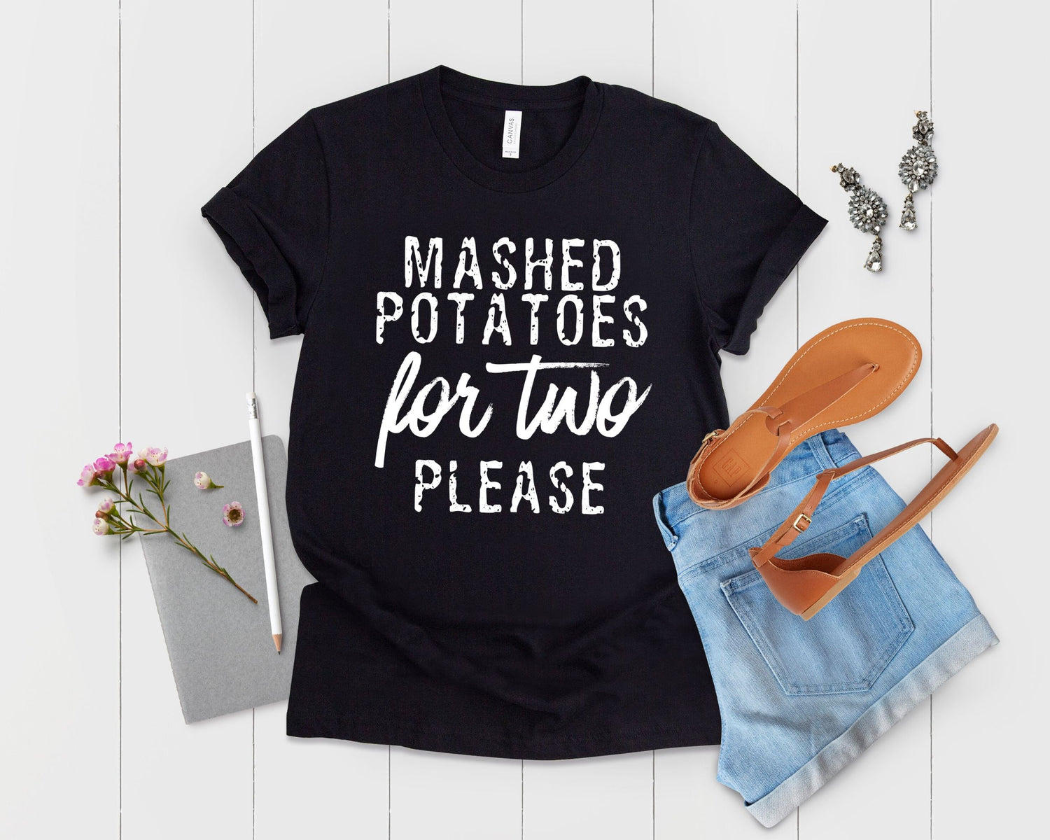 Mashed Potatoes For Two Please Future Mom Shirt - Teegarb