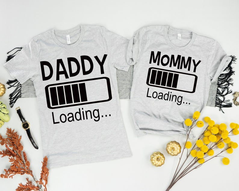 Mommy Loading Daddy Loading New Dad Future Mom Shirt - Teegarb