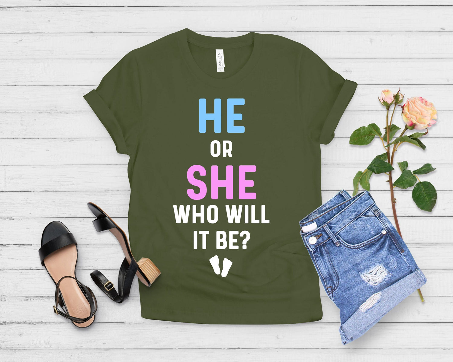 He Or She Who Will It Be Gender Reveal Shirt - Teegarb