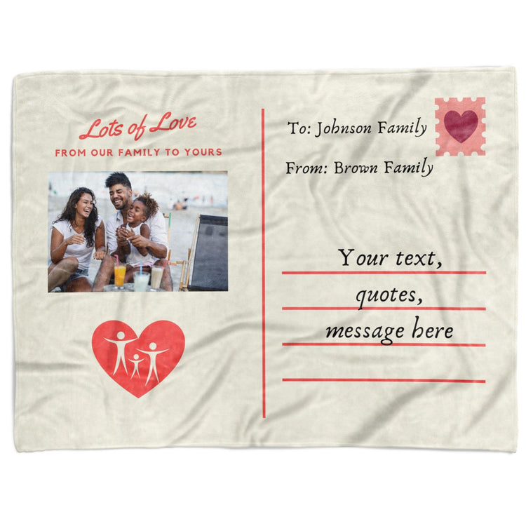 Customized Family Photo Letter Blanket