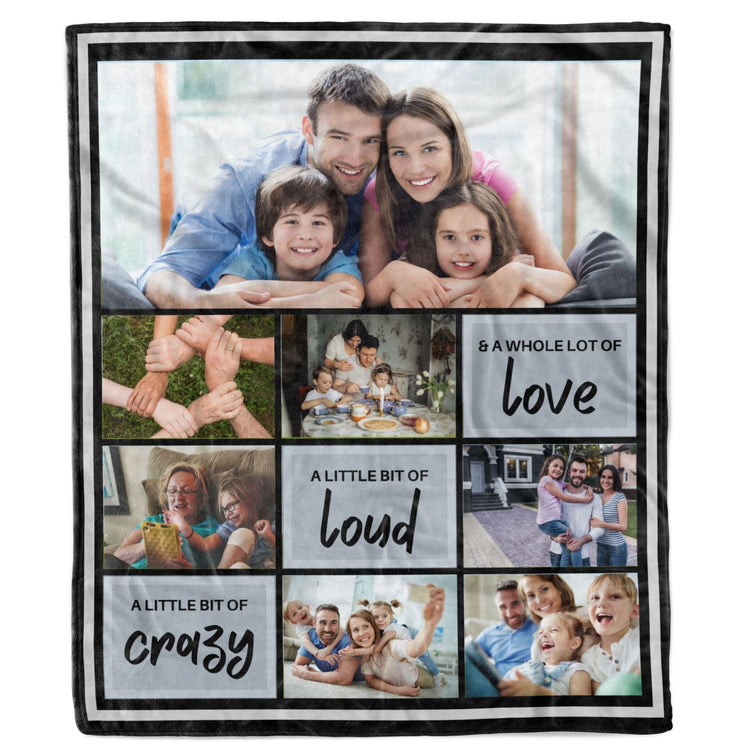 Personalized Family Photo Collage Blanket