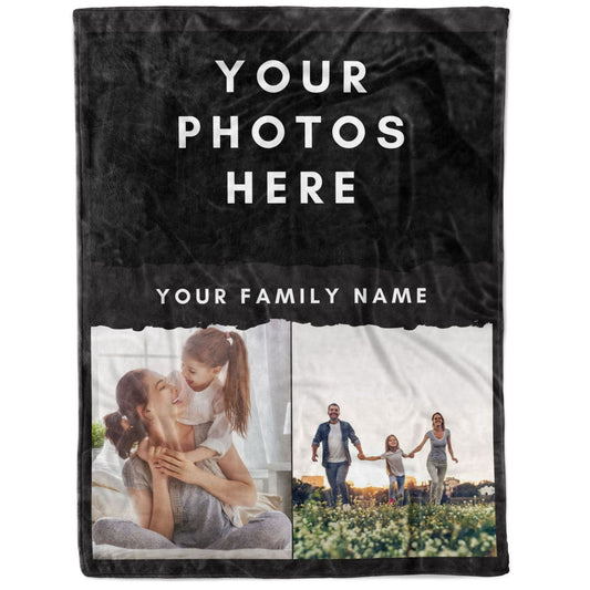 Customized Family Photo Collage Blanket