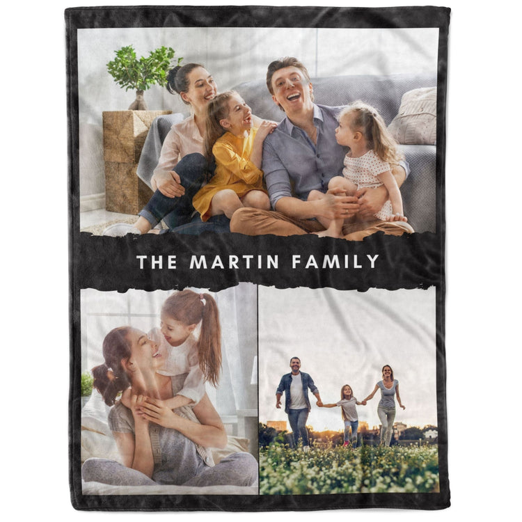 Customized Family Photo Collage Blanket