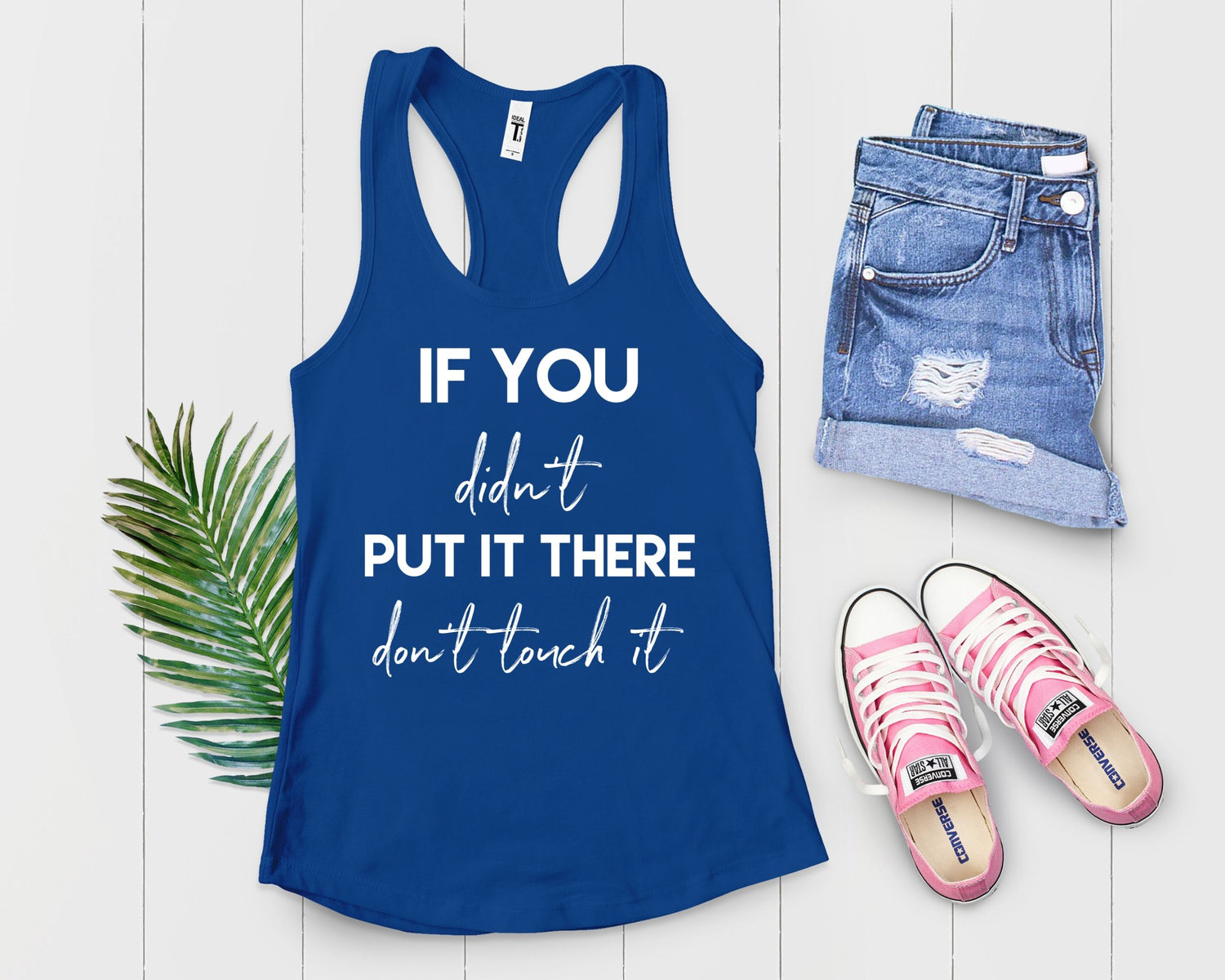 If You Don't Put It Here Don't Touch It Baby Announcement Tank Top - Teegarb