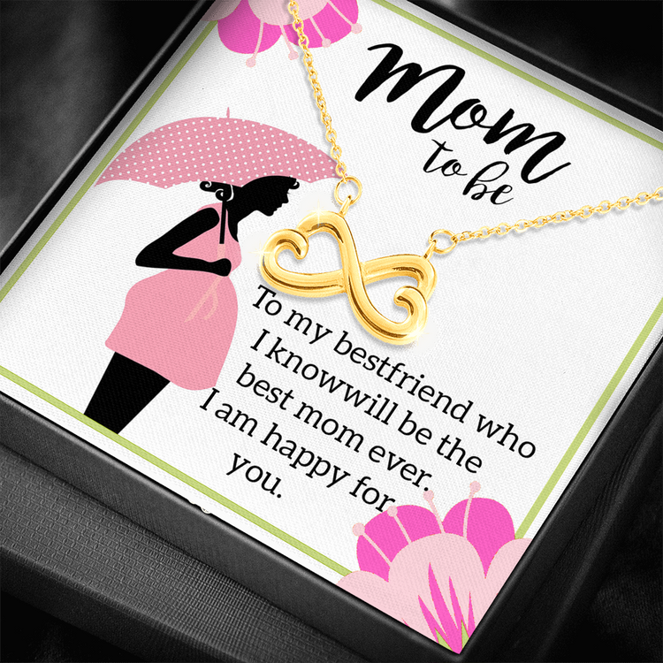 Mom To Be Necklace Gift with Message Card