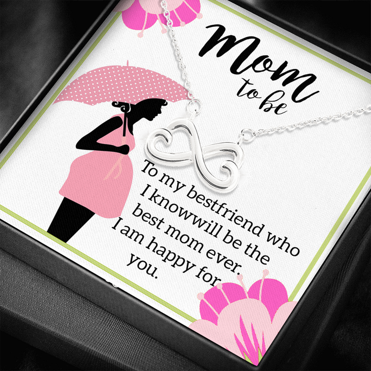Mom To Be Necklace Gift with Message Card