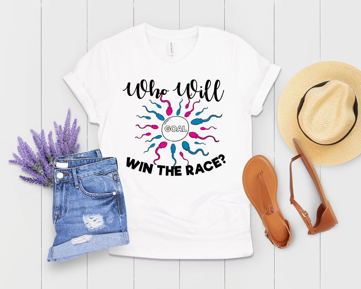 Who Will Win The Race Funny Gender Announcement Shirt - Teegarb