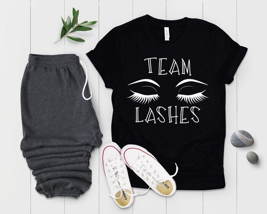 Team Lashes Gender Reveal Party Team Girl Matching Shirts - Teegarb