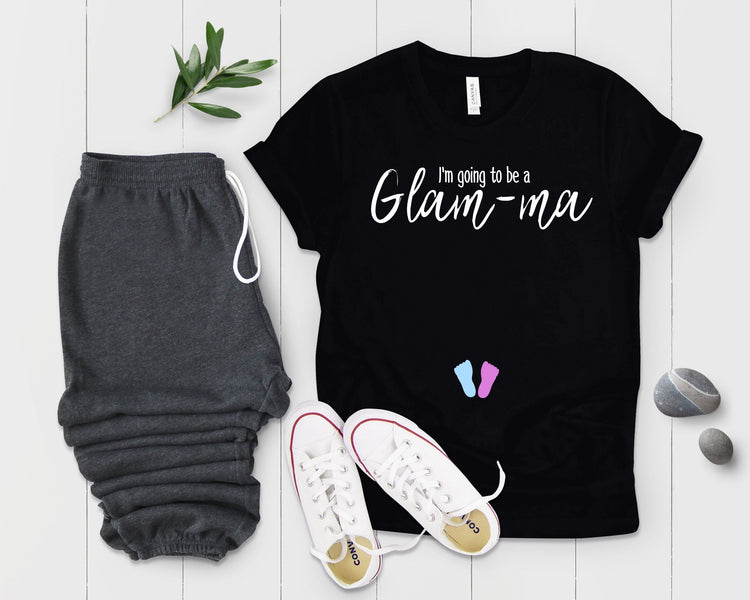 Glam-ma Glamma Pregnancy Announcement New Grandma Gift - Teegarb