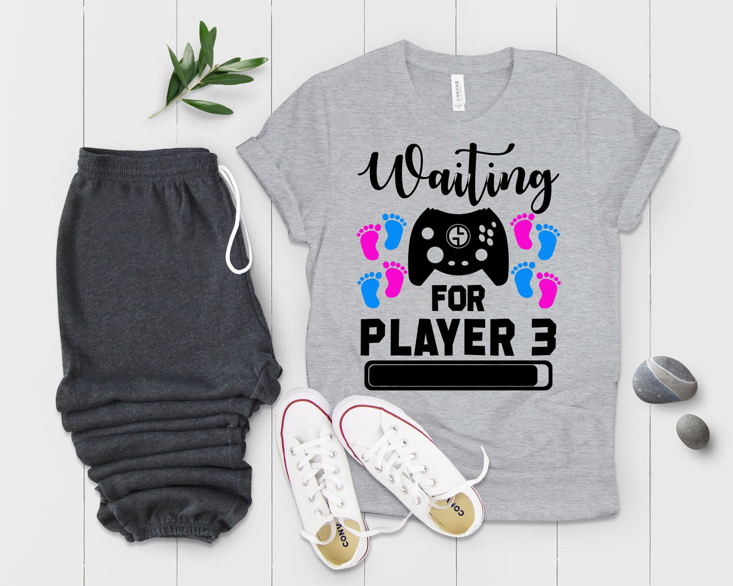 Waiting For Player Three Funny Maternity Shirt - Teegarb