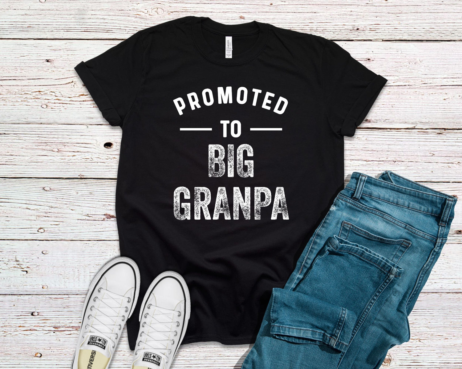 Promoted To Big Grandpa New Grandpa Gift - Teegarb