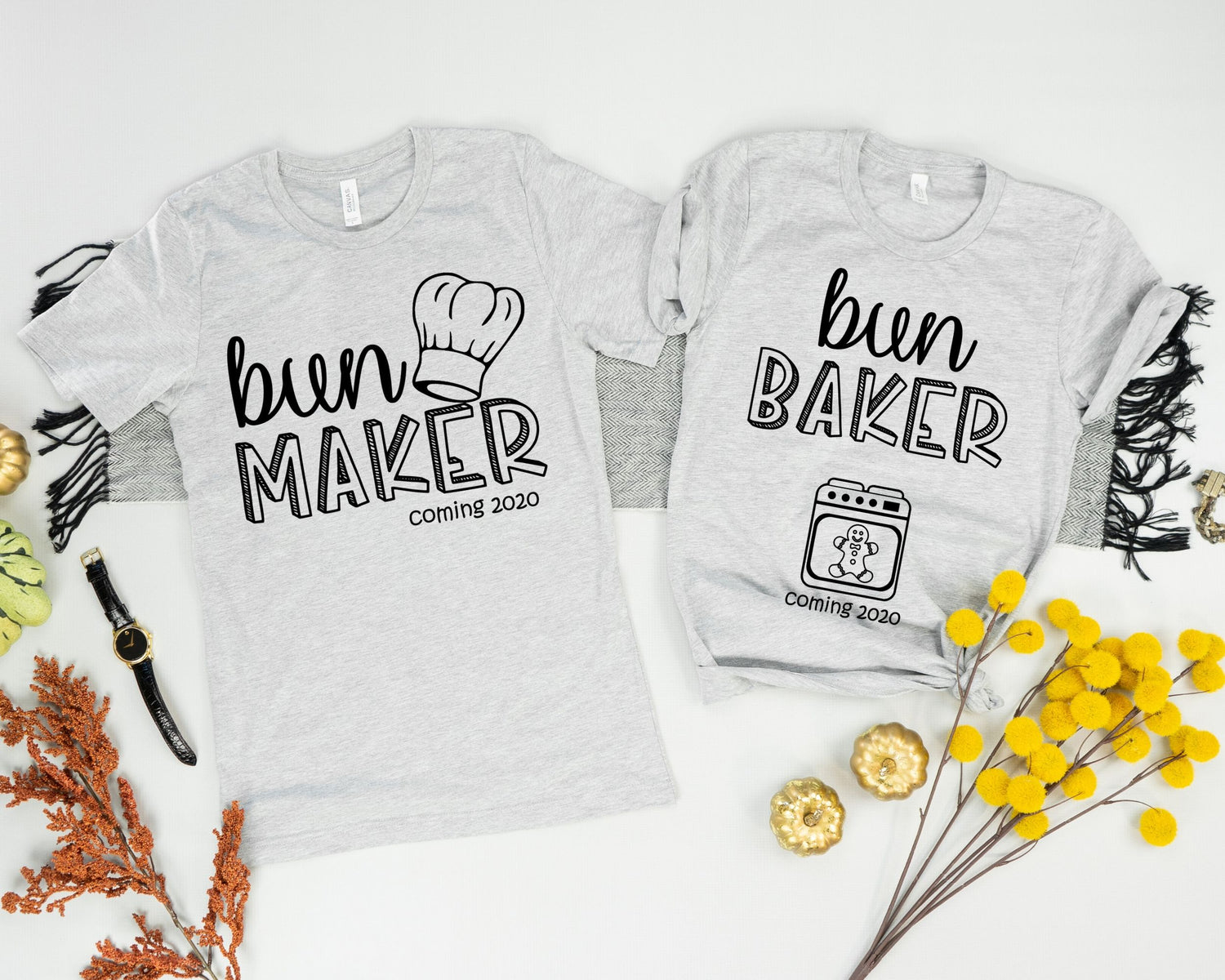 Bun Baker and Bun Maker New Dad and Future Mom Shirts - Teegarb