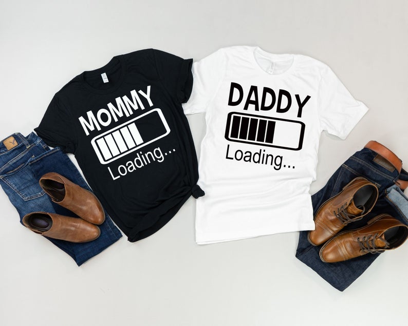 Mommy Loading Daddy Loading New Dad Future Mom Shirt - Teegarb