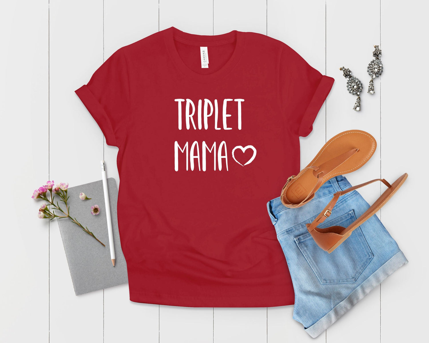 Triplet Mama Pregnancy T Shirt - Teegarb