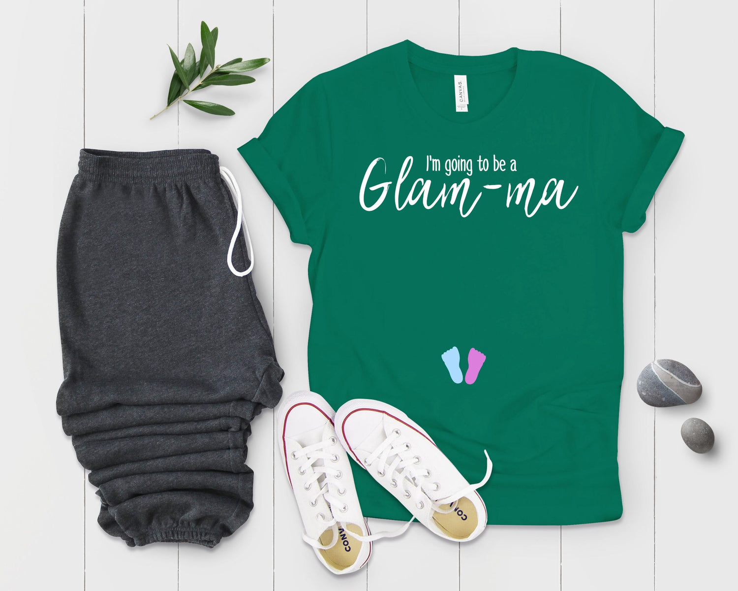 Glam-ma Glamma Pregnancy Announcement New Grandma Gift - Teegarb