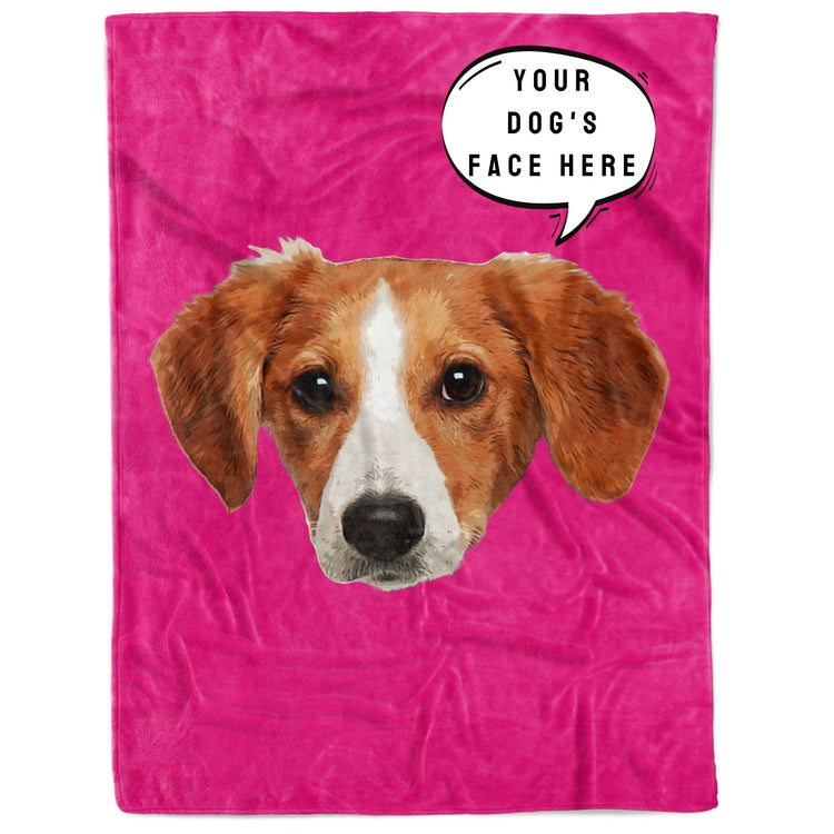 Your Dog On A Blanket! Personalized Pet Photo Blanket Gift