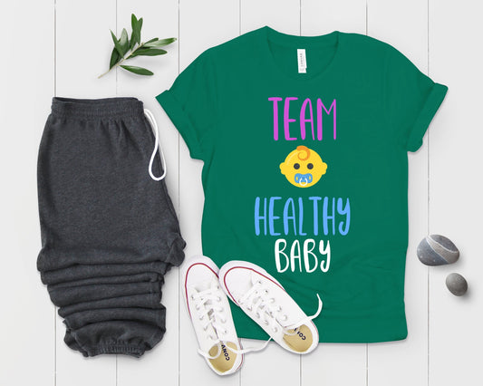 Team Healthy Baby Gender Reveal Shirt - Teegarb